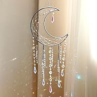 Vista 14 de Artilady Atrapasueños de Mariposa con Cristales - Atrapasueños de Luna Rosa Boho Grande Decoración de Pared Decoraciones del Hogar Dormitorio