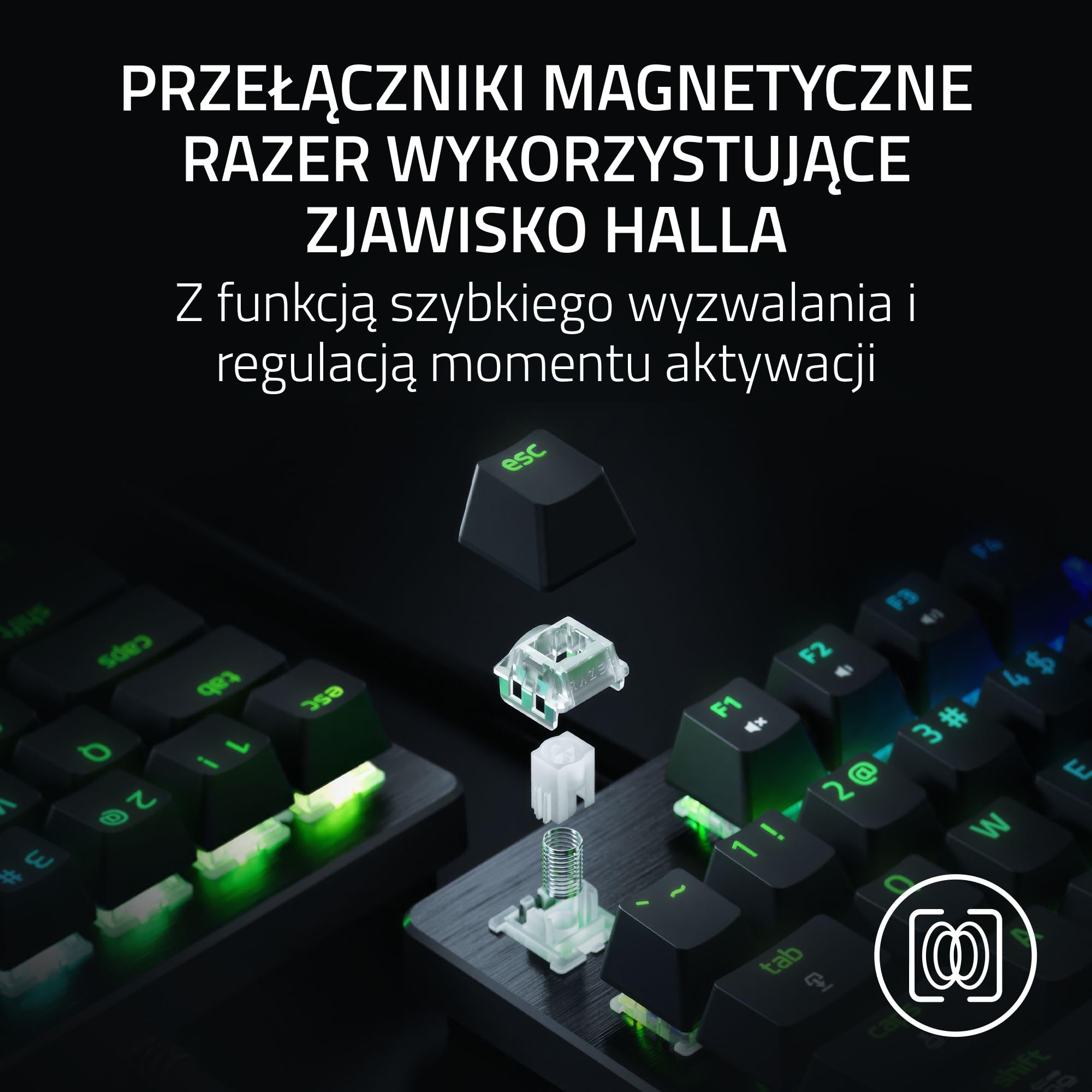 Razer Huntsman V3 HE Magnetic TKL klawiatura gamingowa, 8 kHz
