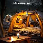 Lepro RGB Camping Light Bulbs, 7 Light Modes Rechargeable LED Camping Lanterns, Waterproof Hanging Tent Lights with Clip Hook for Camping, Fishing, Emergency, Decorations, USB Cable Included, 2 Packs