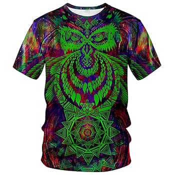 Amazon.com: Hisayhe Unisex Abstract 3D Print T-Shirts