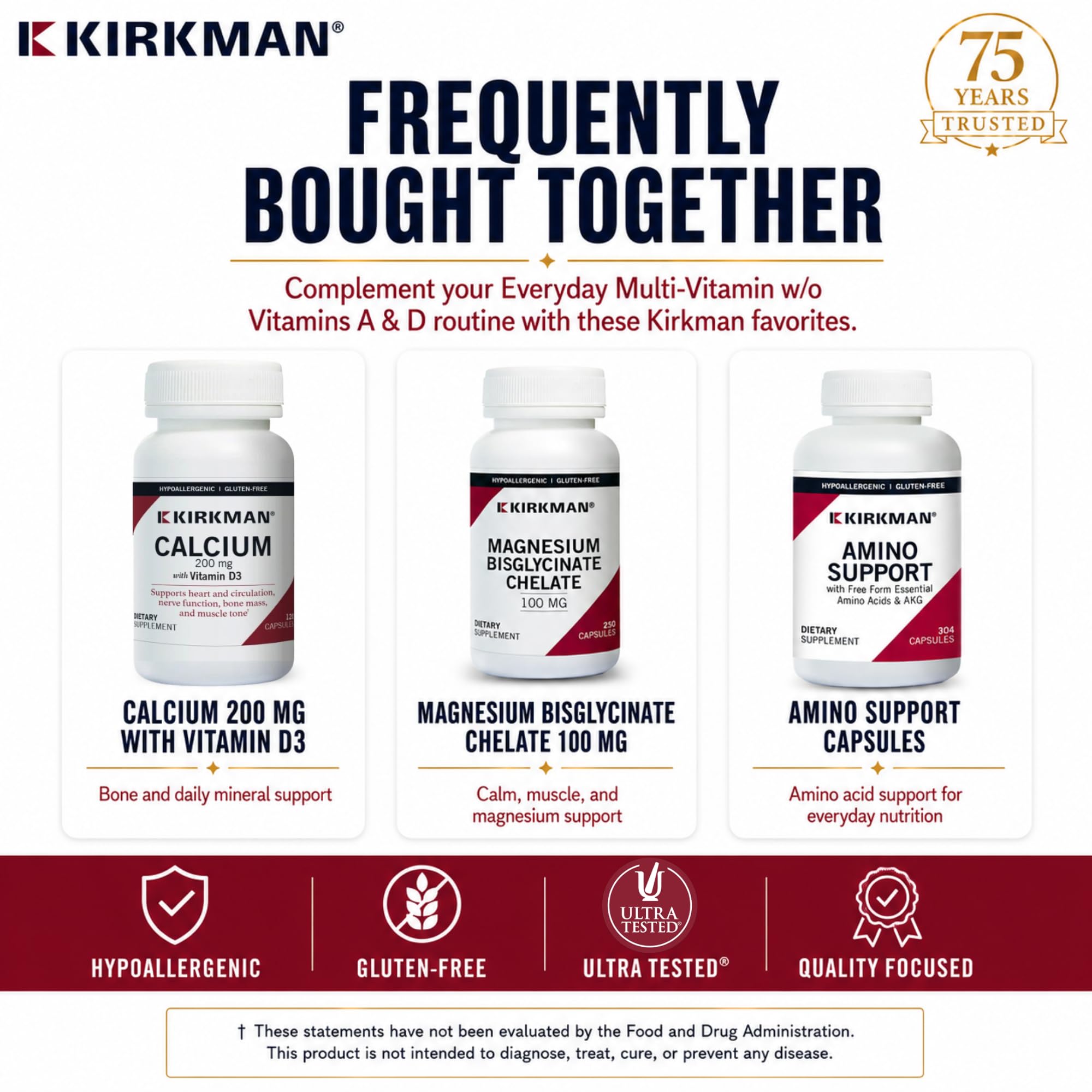 Kirkman Everyday Multivitamin Without Vitamins A & D, 180 Veg Capsules — Amazon image 7