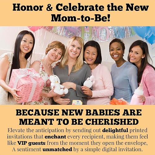 Miniatura 7 de Amanda Creation Two Little Cuties - Invitaciones para baby shower, 20 tarjetas de relleno de 5 x 7 pulgadas con veinte sobres blancos