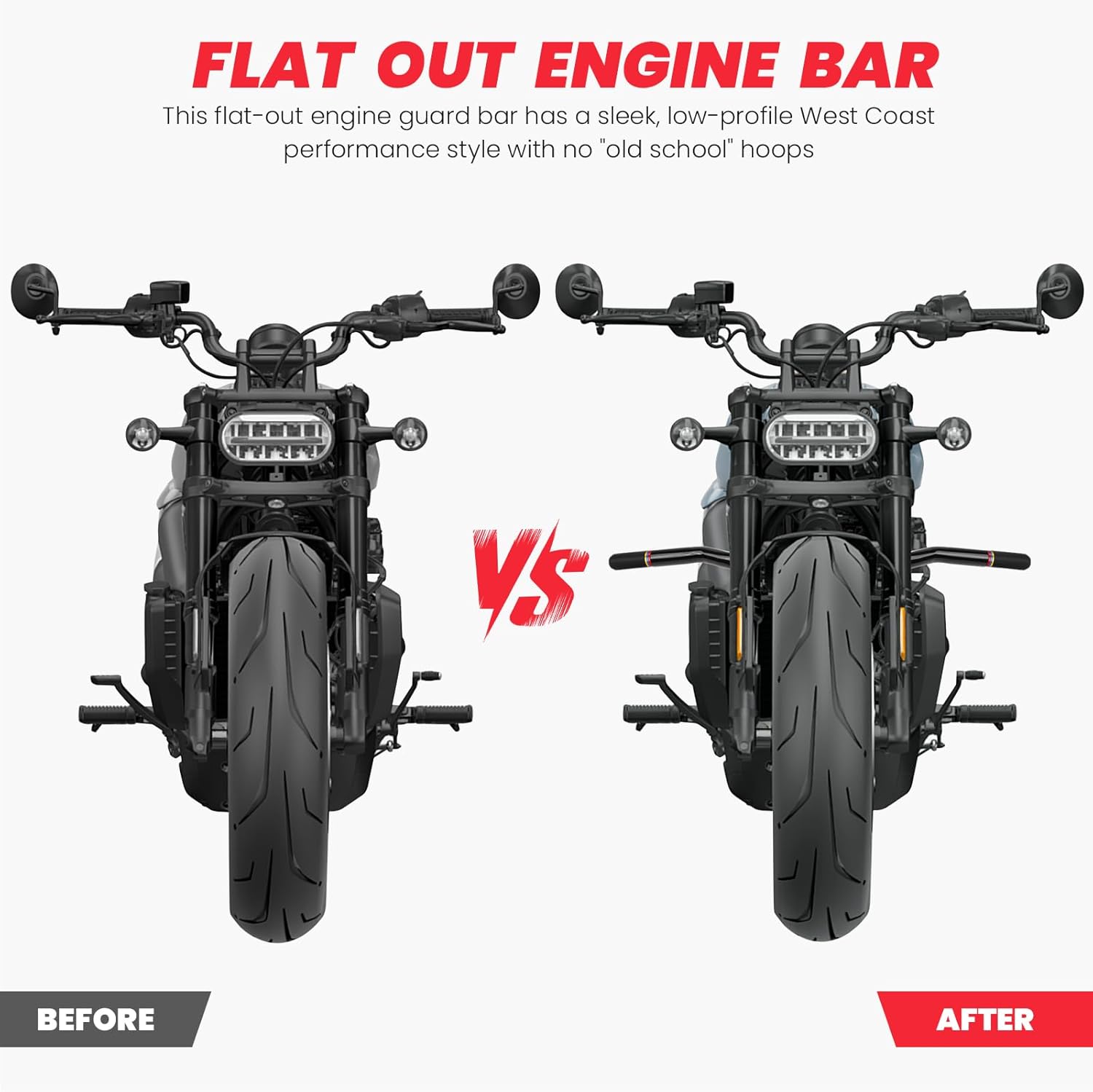 Front Engine Guard Crash Bar Compatible with Harley Davidson V-cam Sportster S RH1250S, Nightster RH975 RH975S, 2021-2026,Black