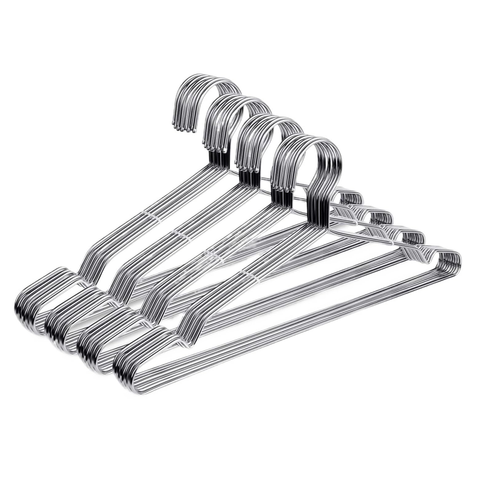 Hangers Wire Clothes Hanger, Strong And Stainless Steel Metal, Heavy Duty Non-Slip Slim Space Saving, 16.5 Inch(40pcs)
