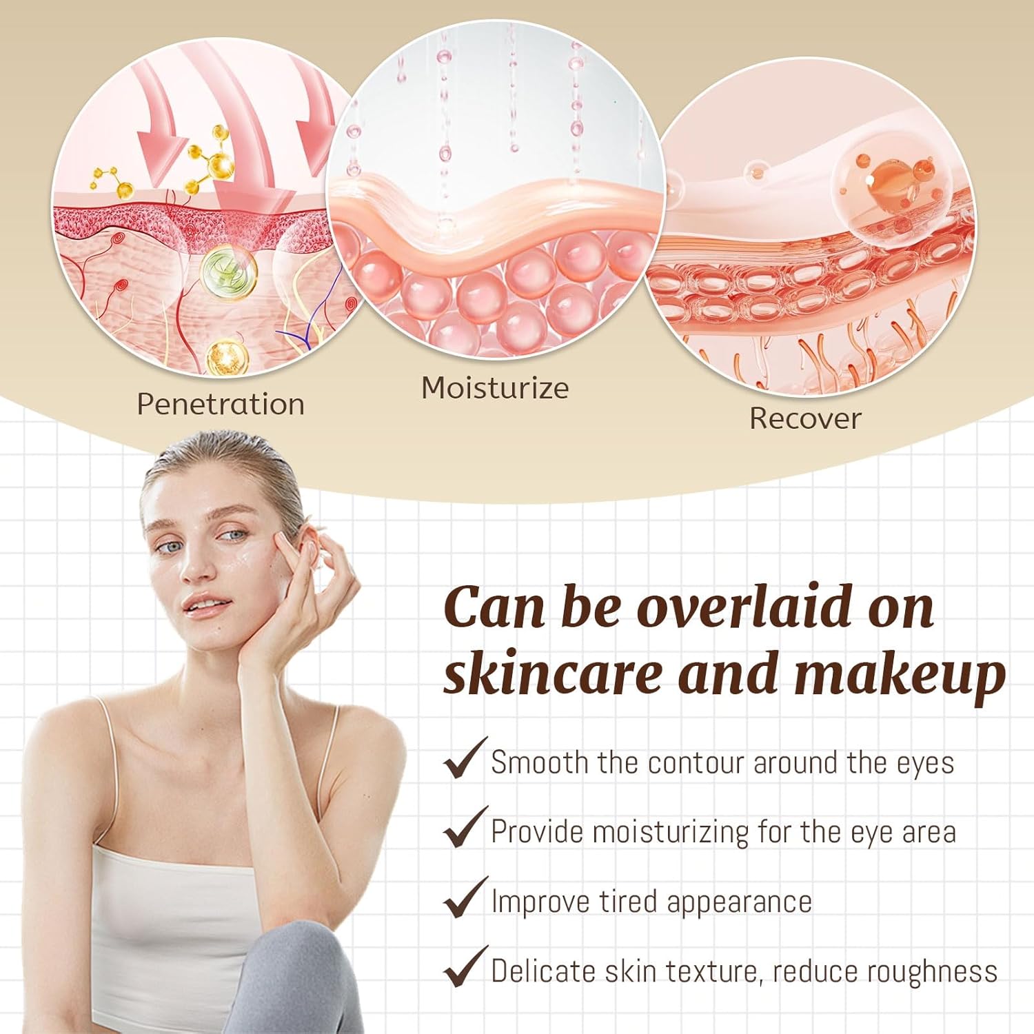 Puffy Eye Treatment Instant results – Naturally Eliminate Wrinkles, Puffiness, Temporary Lift & Firm Under-Eye Area, Advanced Lightweight Formula for Men & Women