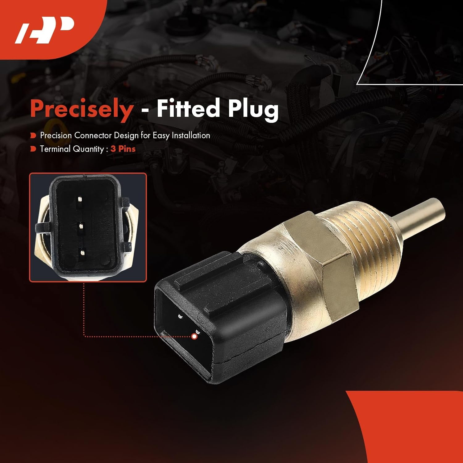 A-Premium Engine Coolant Temperature Sensor Compatible with Dodge Verna Hyundai Accent Azera Entourage Santa Fe Tiburon Tucson Kia Amanti Optima Rio5 Sedona Spectra