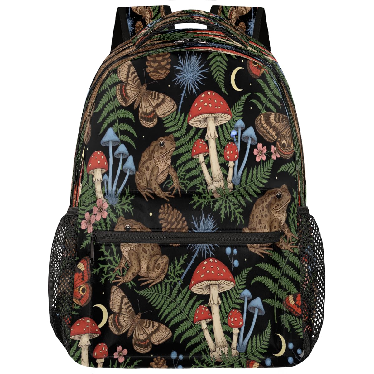 Mochila de viaje con setas del bosque para estudiantes de secundaria 8