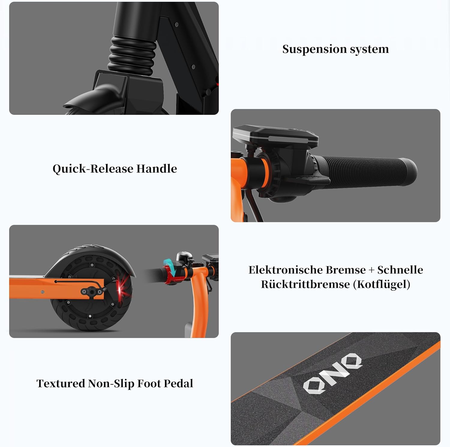 Electric Scooter, 8 Inch Solid Wheels,Up to 15.5 MPH & 8 Miles, 250W Motor Drive, Disc Brake + Physical Brake UL2272 Safety Certified, Lightweight Electric Scooter for Boys and Girls over 14 years old