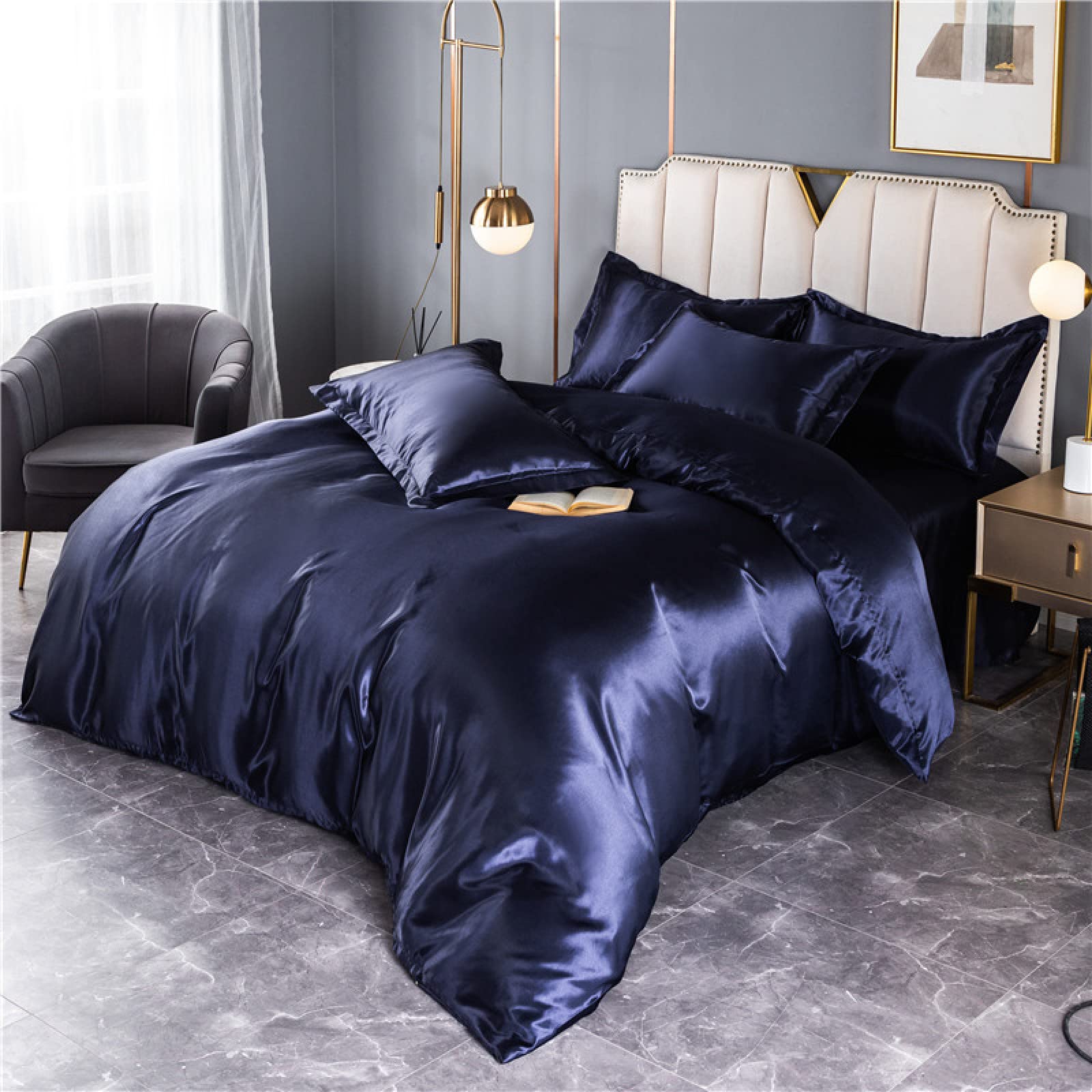 Parure de lit en soie et satin luxury 180x200 pour un confort absolu