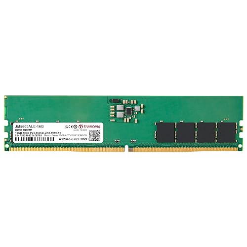 Transcend JetRam 16GB DDR5 RAM 5600MHz U-DIMM CL46, Desktop Memory Module