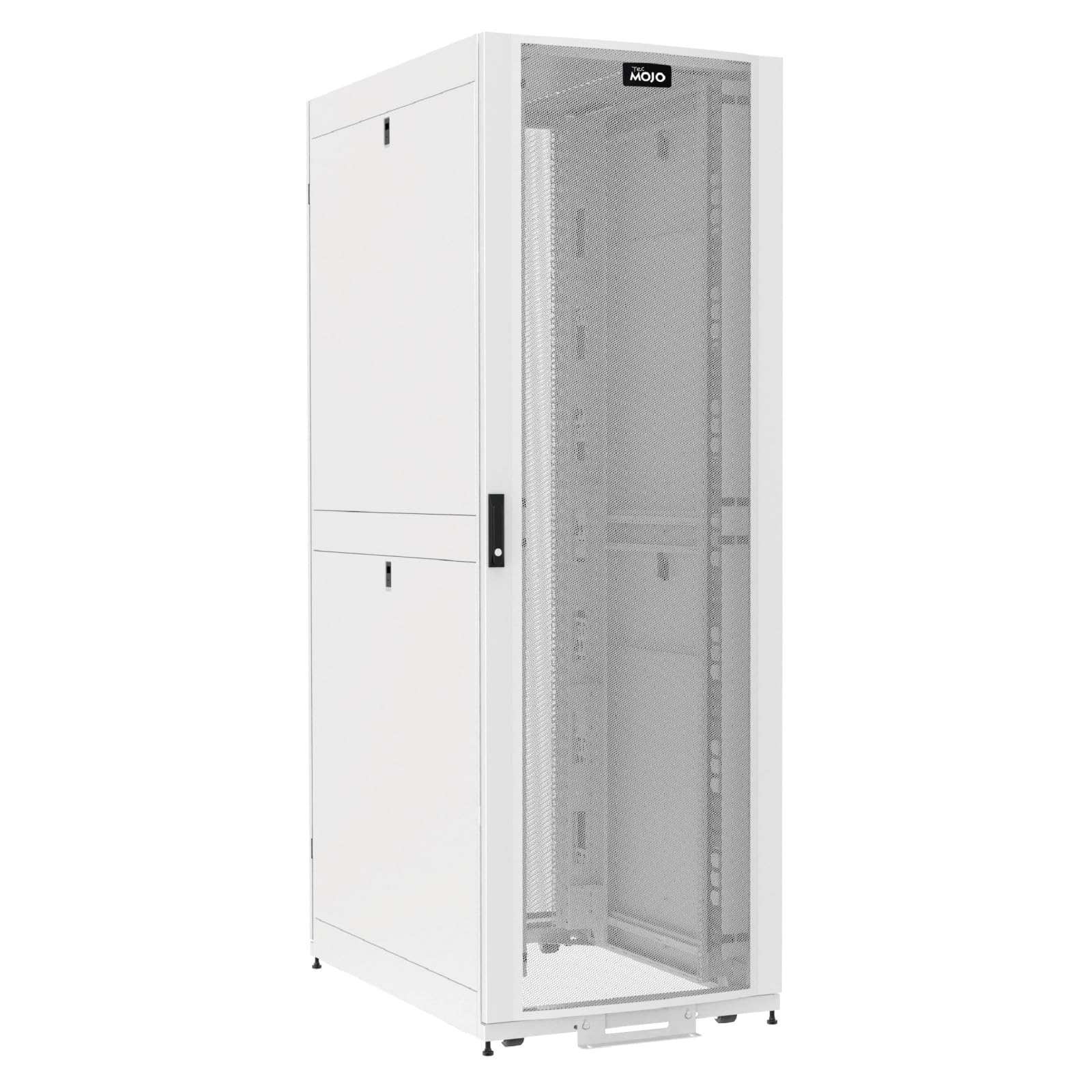 Tecmojo 48U Server Rack Cabinet - PRE-Assembled 32inch Width 43inch Depth IT Network Equipment Cabinet Rack Enclosure with Casters - 3000lbs Weight Capacity, White