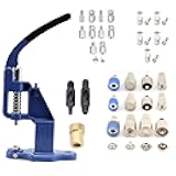 Snap Button Fastener, Rivet, Eyelet, Grommet Hand Press Machine with Setting Dies All in One Set