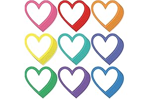 108 pcs Paper Heart Cutouts