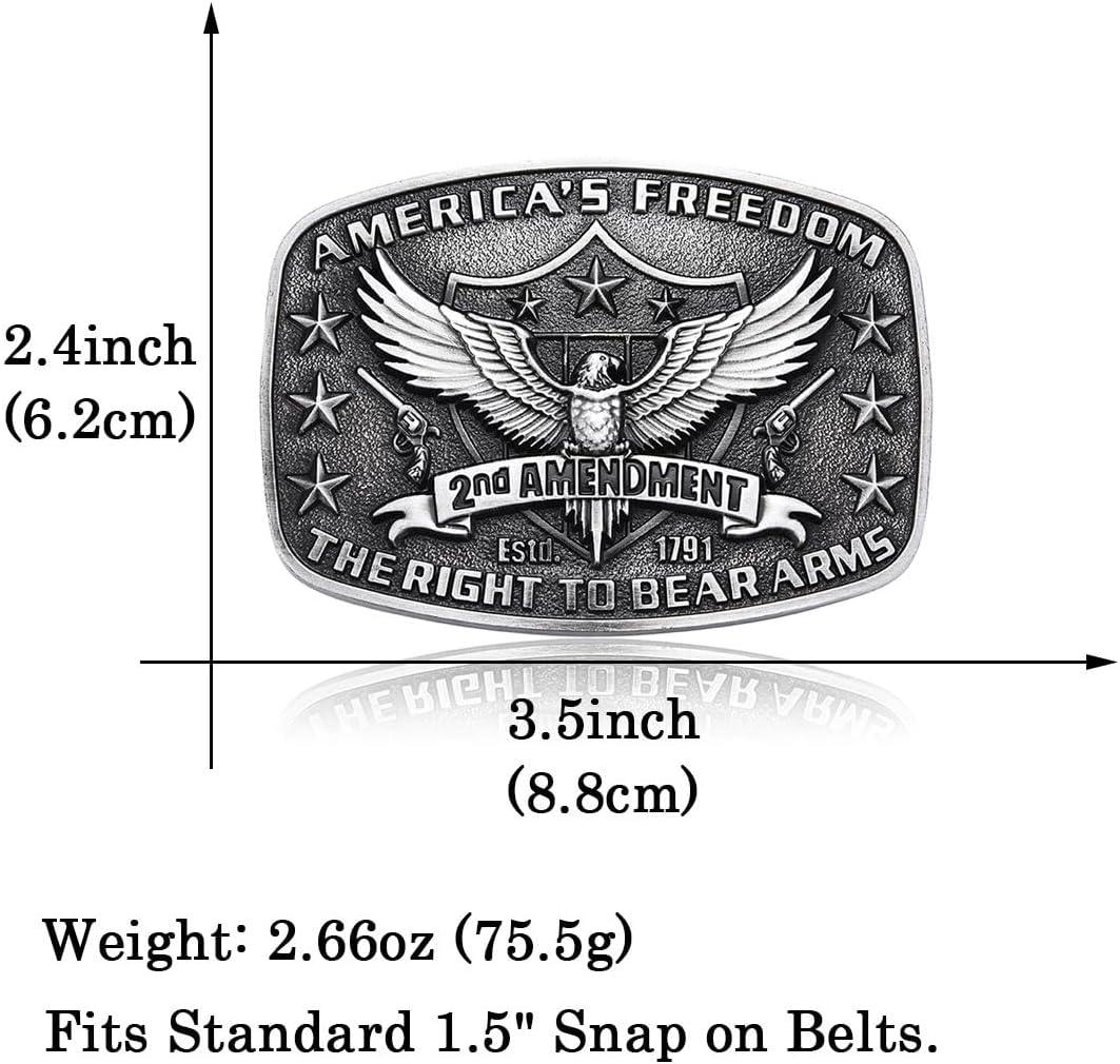MASOP Western Belt Buckle for Men American Freedom Belt Buckles Cowboy Cowgirl Rodeo Belts Buckle Mens Jean's Accessory - Image 5