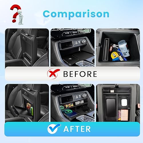 Miniatura 9 de Neepiar Bandeja organizadora de consola central compatible con Honda Pilot Sport 2023 2024EX-LTrailSportTouringElite Bandeja de inserción, caja de