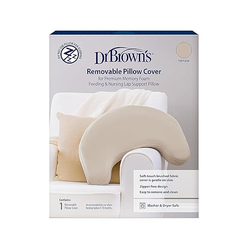 Miniatura 6 de Dr. Brown's Always Ready Bundle- Gentle Beige Nursing Pillow + Light Gray Cover - 2-Piece Set