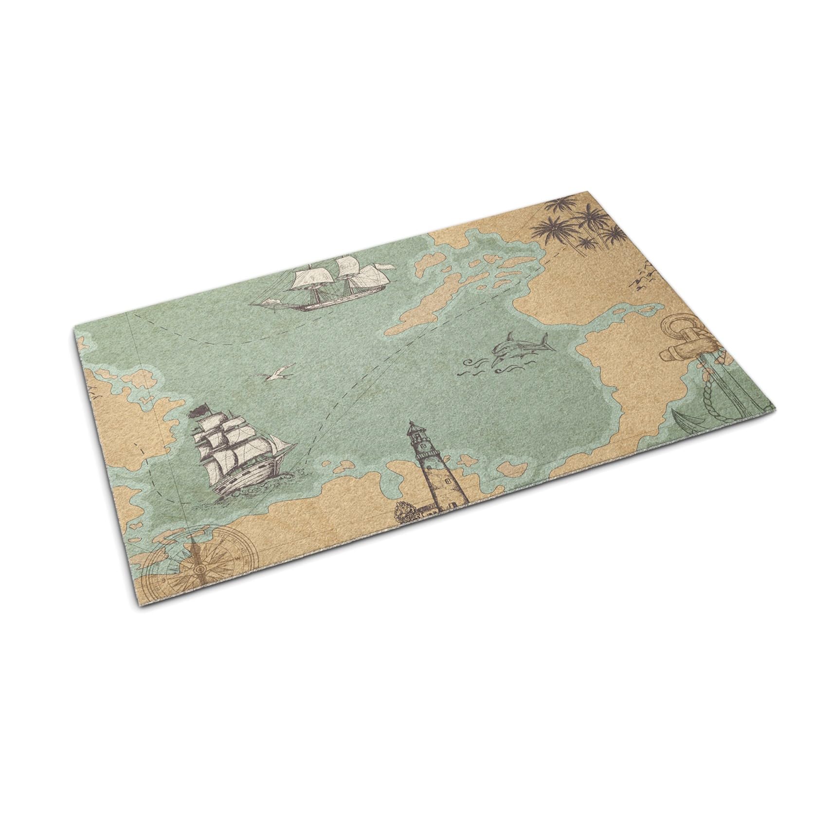 Paillasson Ancienne Carte pour accueillir vos invités proprement dans l'entrée Tulup
