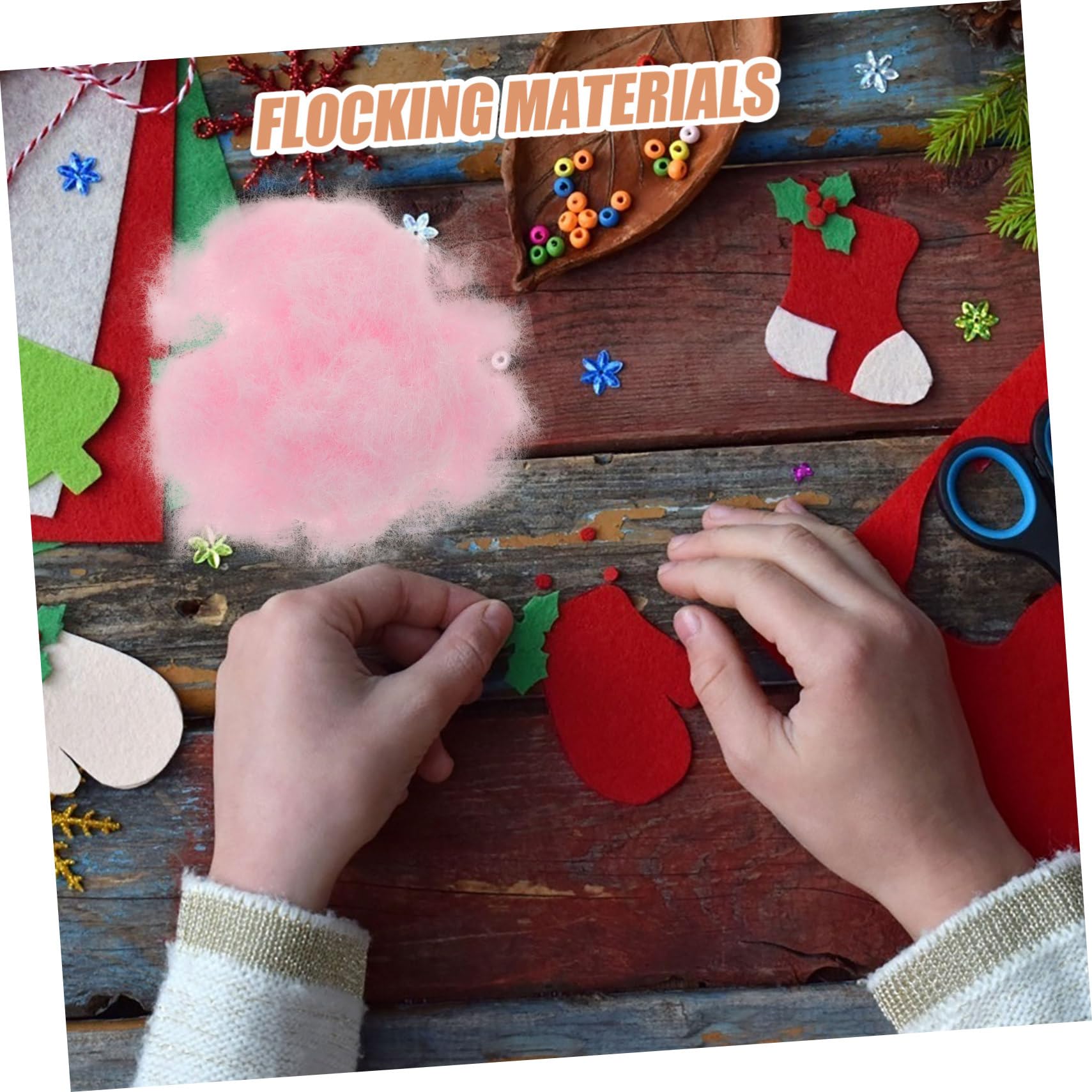 EXAOMBLE 1 Multi Function Flocking Powder for Crafts DIY Material Creative Squeeze Flocking Material Fairy for Projects Easy Application for Stunning Visual Effects