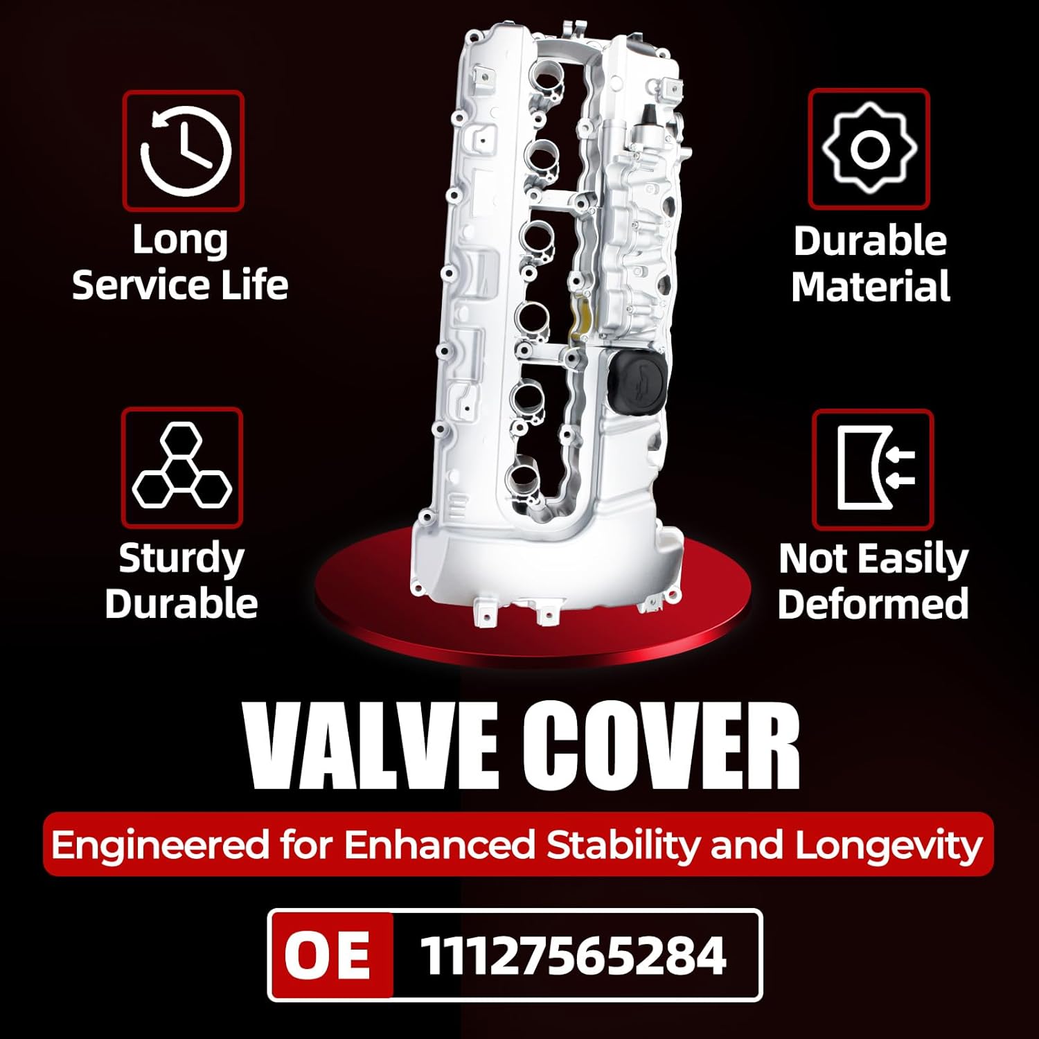 MITZONE N54 Aluminum Valve Cover kit Compatible with 2007-2016 BMW 1 series M 135i 335i 335is 535i 535xi 740i 740Li x6 z4 xDrive 3.0L with Turbo Replace 11127565284