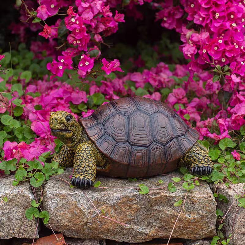 Garden Turtle Statue Decoration, Large Realistic Tortoise Figurine, Outdoor Lawn Ornament Garden Outdoor Courtyard, Lawn Landscape, Swimming Pool Decoration, Festival and Birthday Gifts