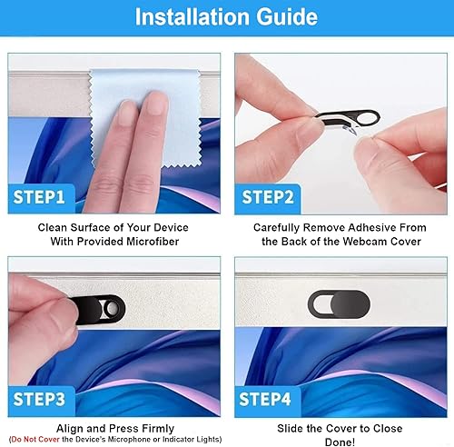 Miniatura 3 de Webcam Cover (8 Pack) 0.03 inch Ultra Thin Laptop Camera Cover Slide for iPhone iPad MacBook Pro Computer iMac Cell Phone PC Accessories Camera