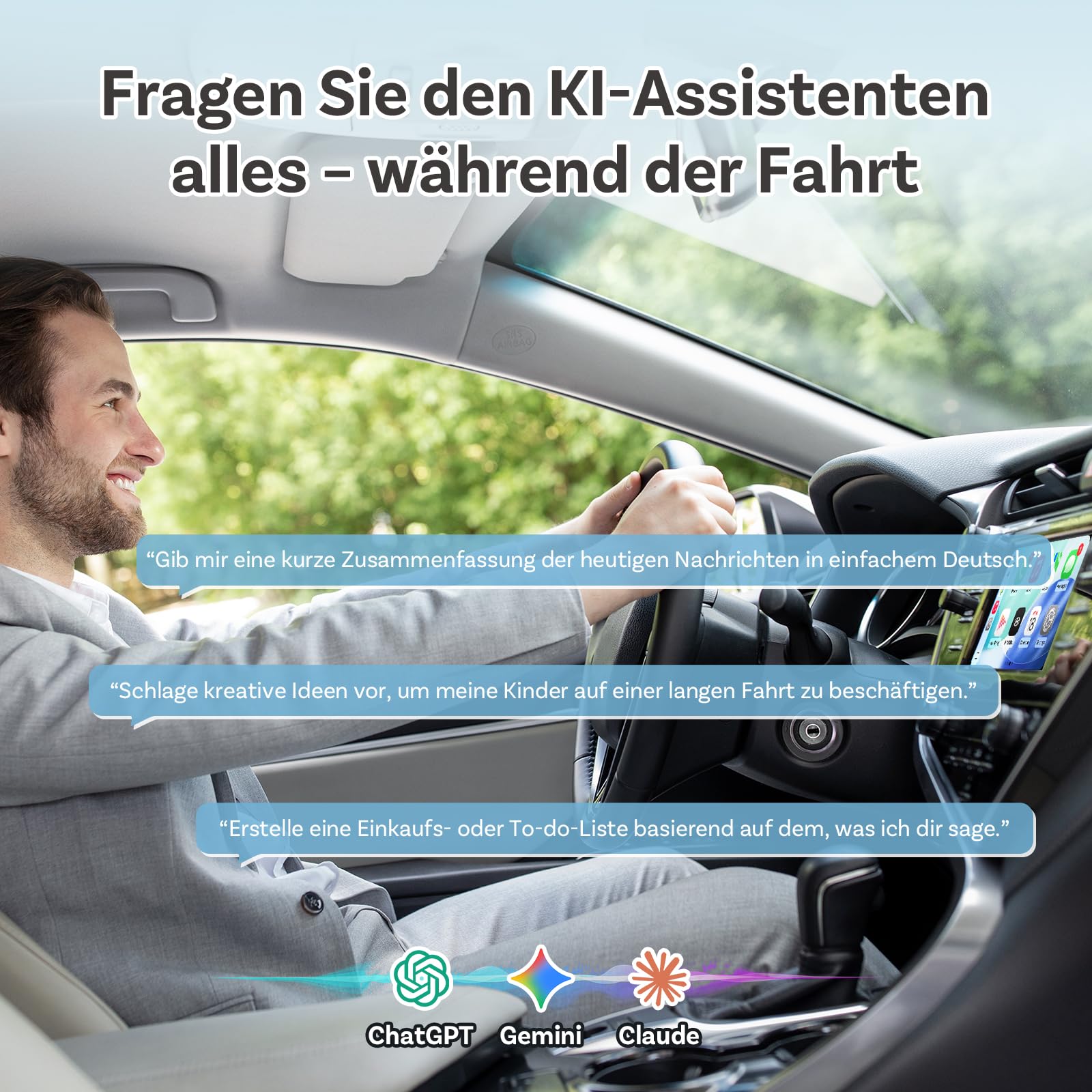 OTTOCAST Mini Nova, 2026 Verbesserter 2-in-1 Wireless CarPlay Android Auto Adapter für iOS- und Android Smartphones, stabile Verbindung ohne Verzögerung, automatische Verbindung, ultrakompaktes Design