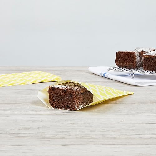 Miniatura 4 de Restaurantware Bolsas de galletas de 7 x 5 pulgadas, 100 bolsas de papel biodegradable, para regalo, para fiestas, bolsas de dulces, color amarillo