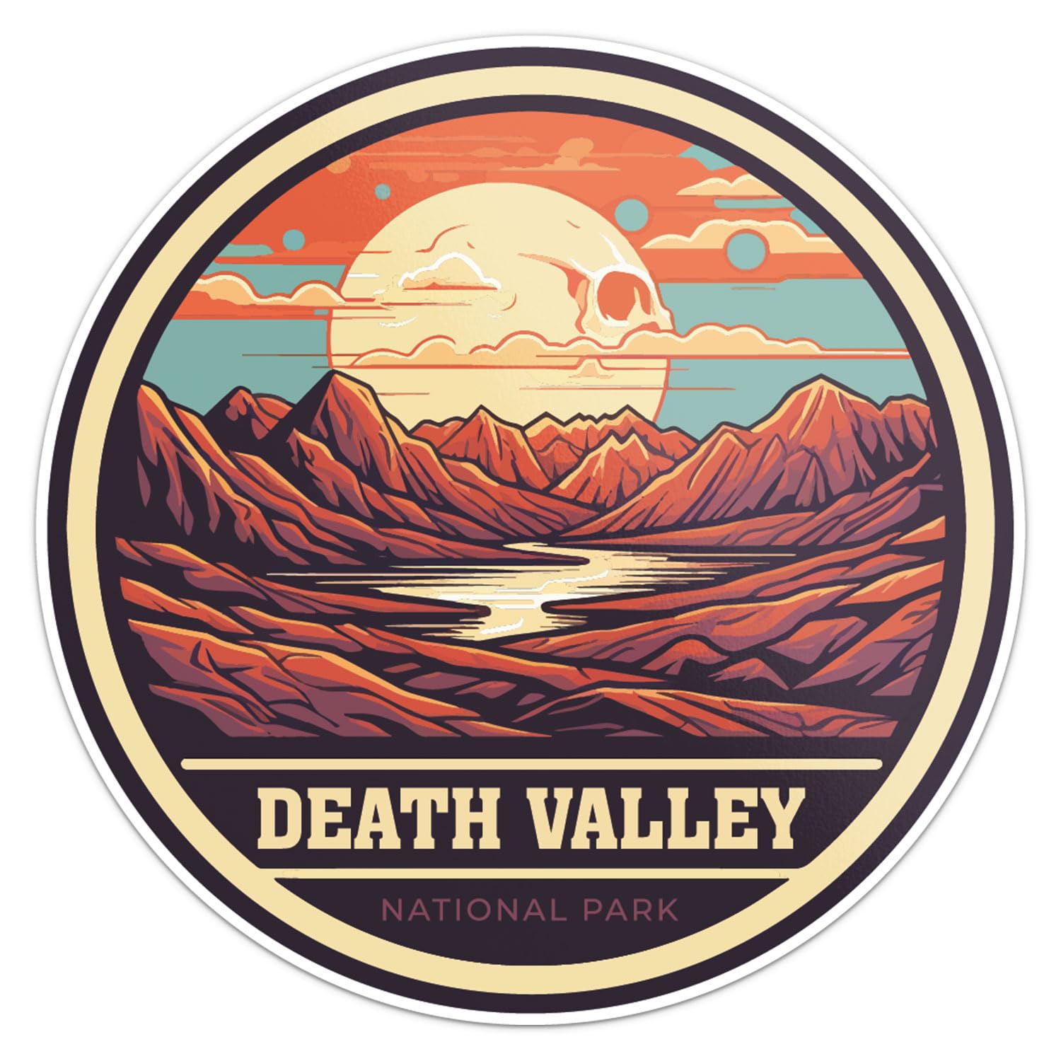 Death Valley National Park Sticker - Waterproof Outdoor Vinyl Decal, 3 Inch