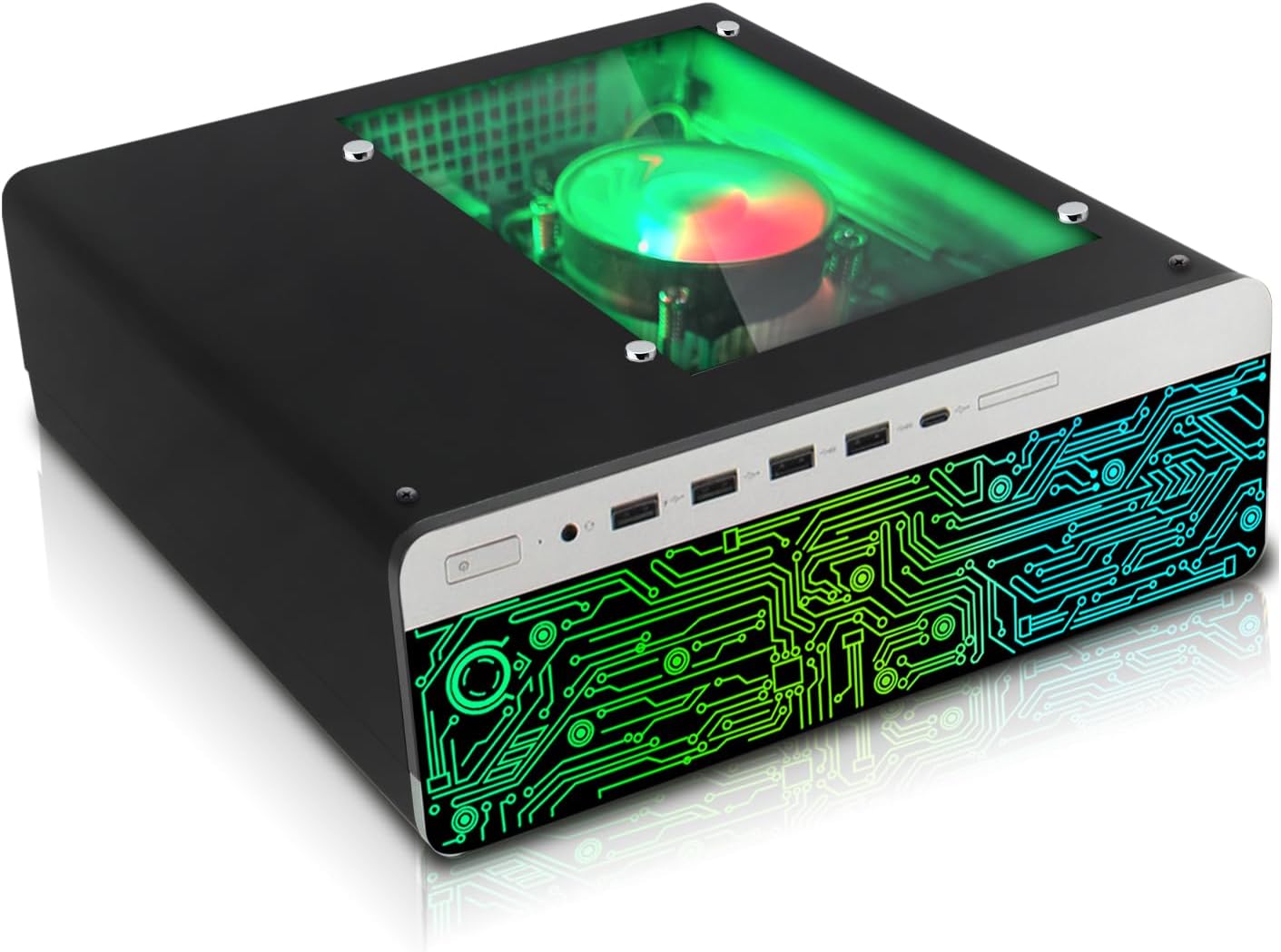 HP Gaming PC Desktop Computer – AMD Pro A10-9700,RX 550 Graphics,16GB RAM,1TB SSD,24 Inch Curved Monitor,RGB Keyboard with AI Copilot,Mouse,WiFi,RGB Headphone,Windows 11(Renewed)