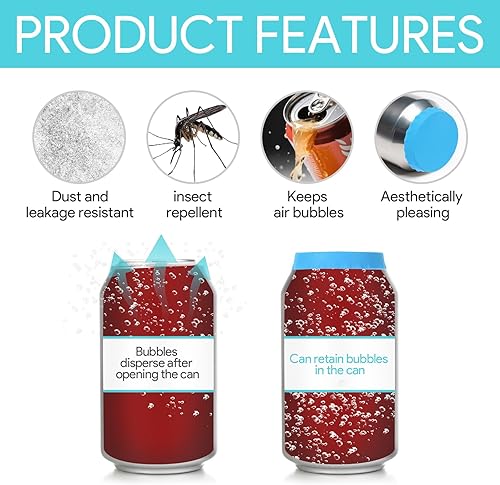 Miniatura 3 de 12 tapas de silicona para latas de refresco, cubiertas reutilizables para latas de cocaína para refrescos, protectores de botellas a prueba de