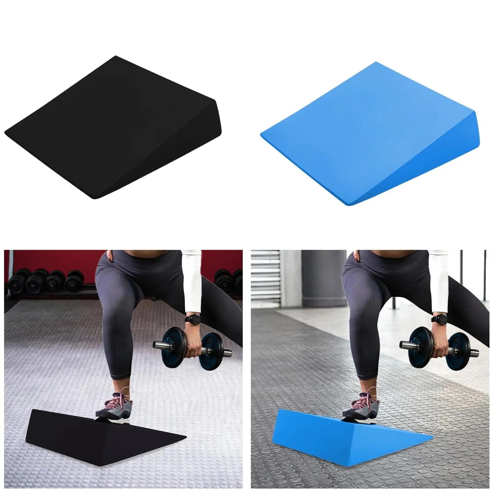 Blocchi Yoga Blocco a cuneo for squat e yoga, cuscino poggiapiedi, blocco a cuneo inclinato for l'allenamento muscolare