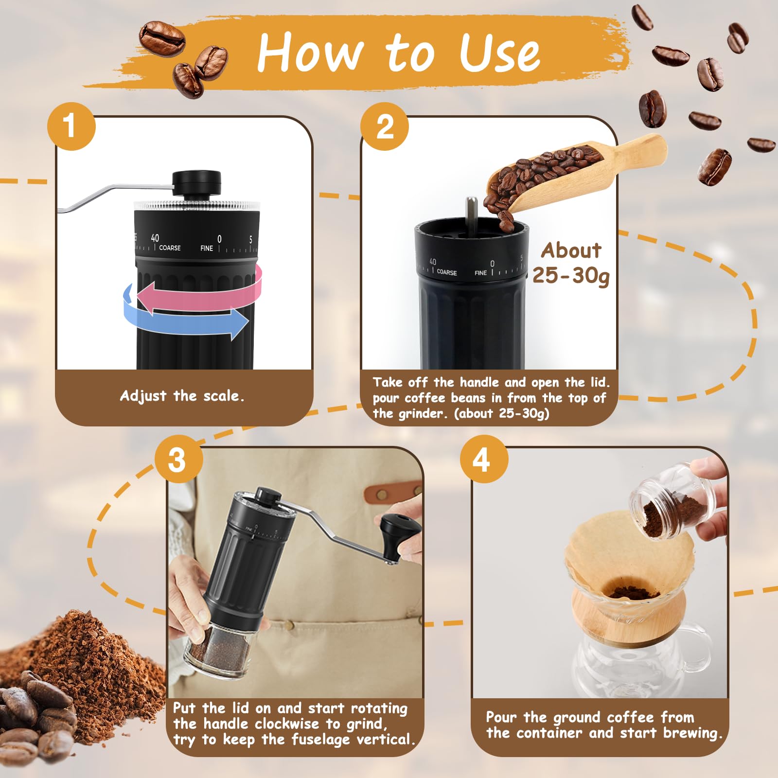Corpower Macinacaffè Manuale Esterno Regolabile — immagine 5 di 13