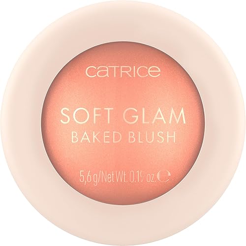 Catrice Soft Glam Baked Blush | Luminous, Lightweight Powder for Buildable Color | Vegan & Cruelty Free (020 | Peachy Breeze)