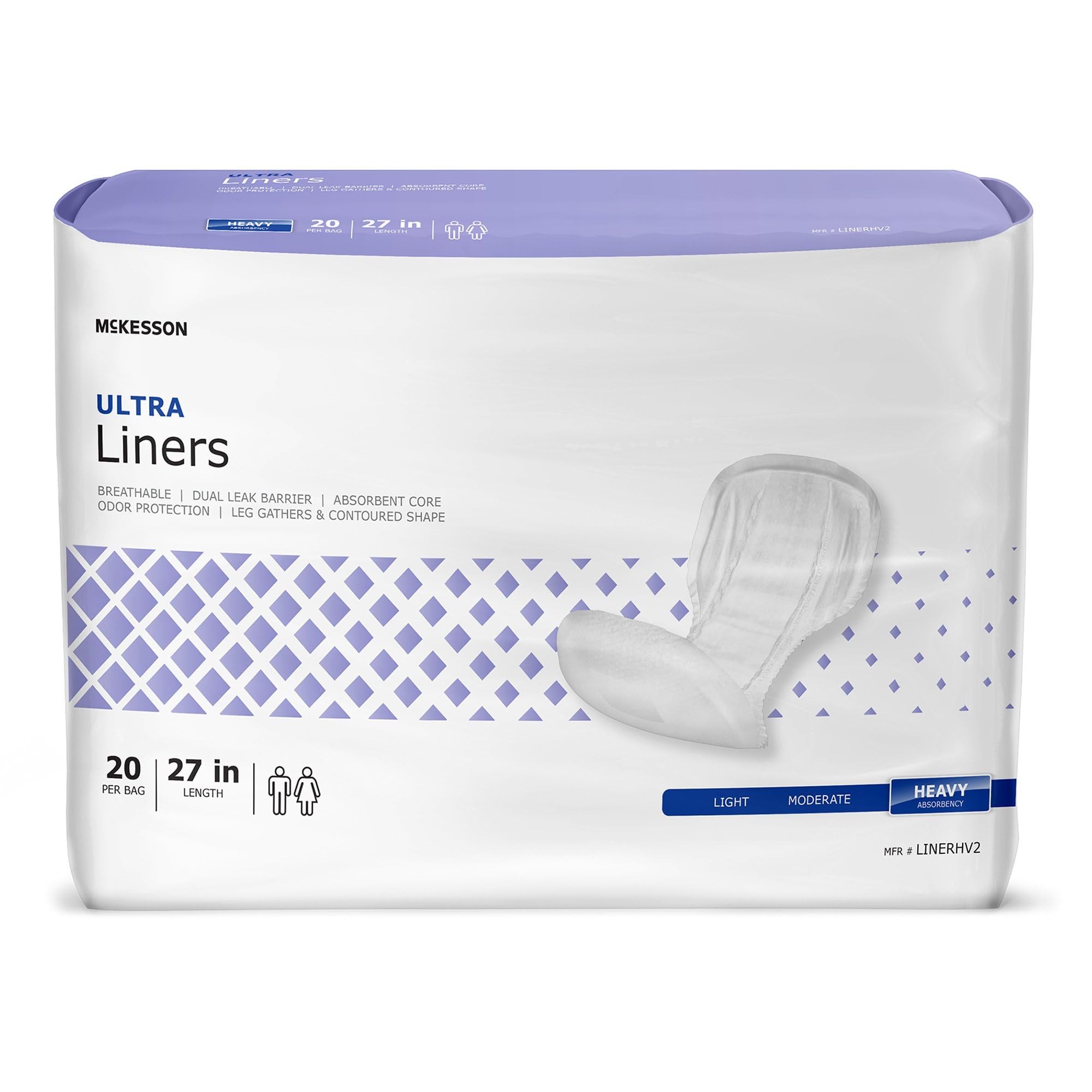 McKesson Ultra Heavy Absorbency Incontinence Liners