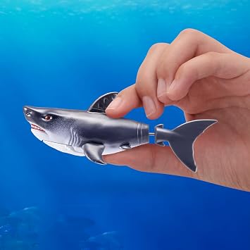 Robo Alive Water Activated Shark 2 Pack (White) by ZURU Realistic Swimming Robotic Bath Toy for Kids, Tweens & Teens, Water-Activated Pet Shark for Play & Pranks, 3+
