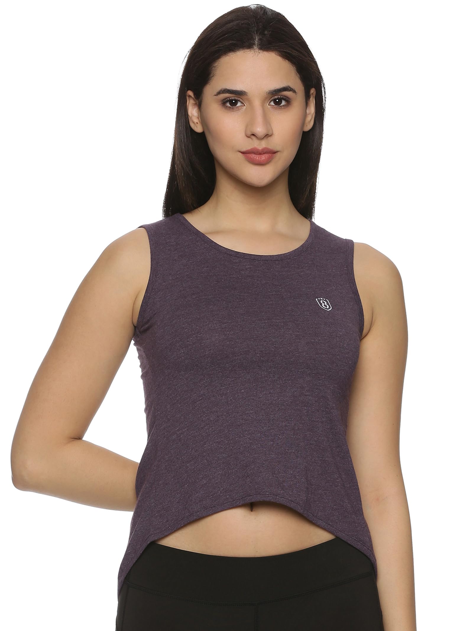 domin8 Women UPF Sun Protection Yoga Fish Tail Tank Top with Criss Cross Back | Stylish Tshirts for Women | Soft & Comfortable Tshirts for Women | Regular Tshirt for Gym, Running-picture-40