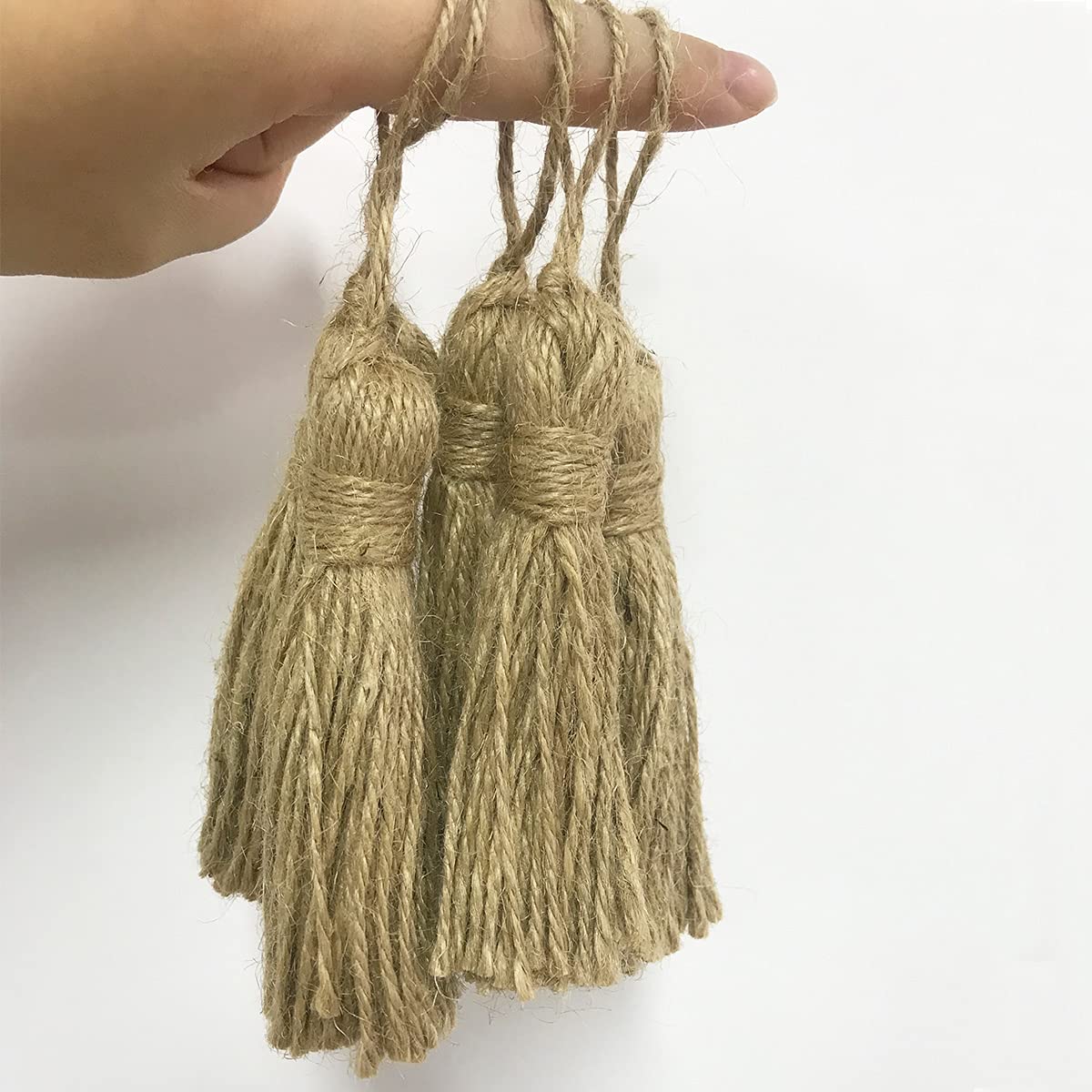 5 Piezas Borlas De Yute Decorativas - Flecos Para Manualidades, Bodas Y Navidad