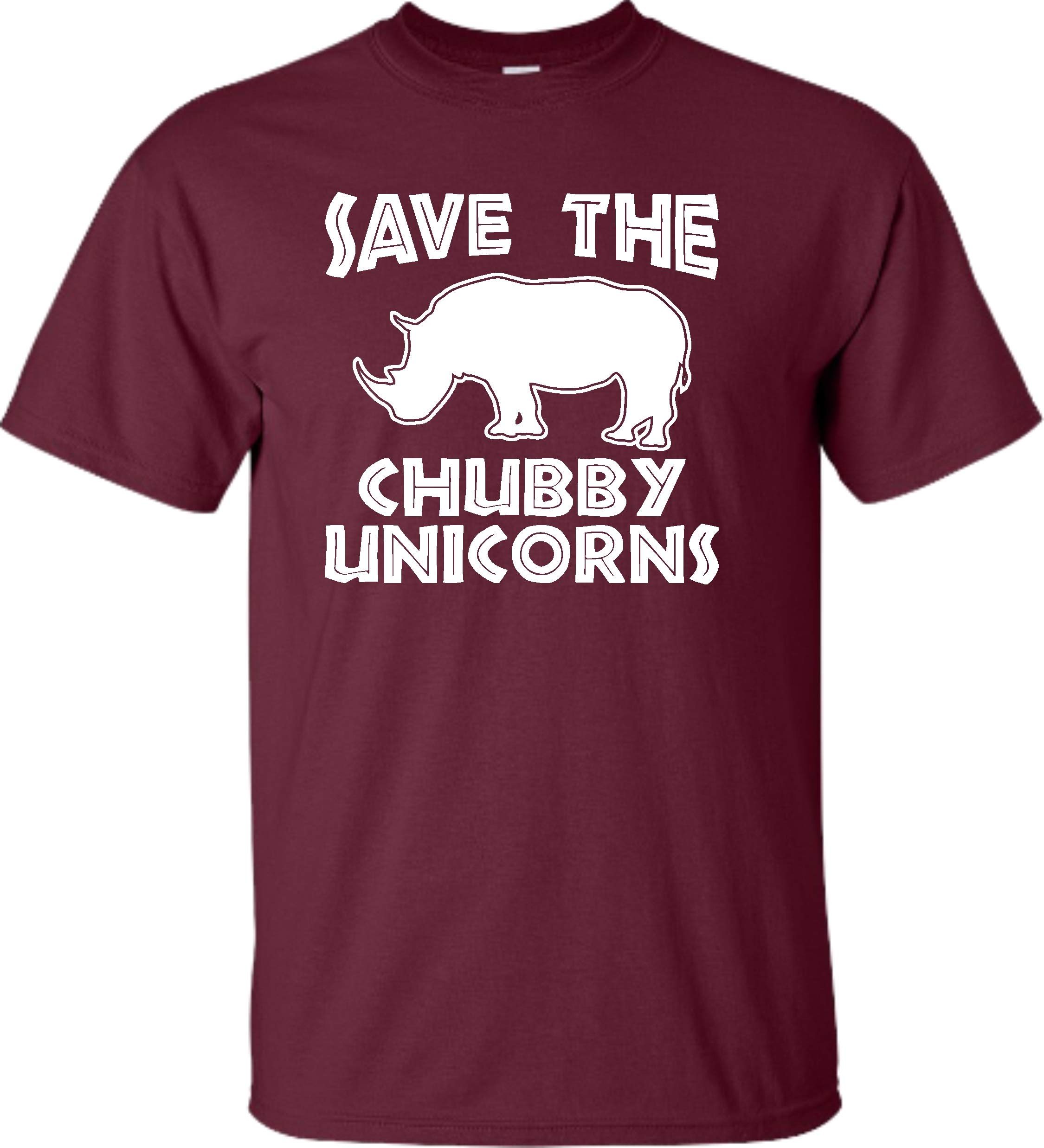 Go All Out Adult Save The Chubby Unicorns Funny Rhino T-Shirt