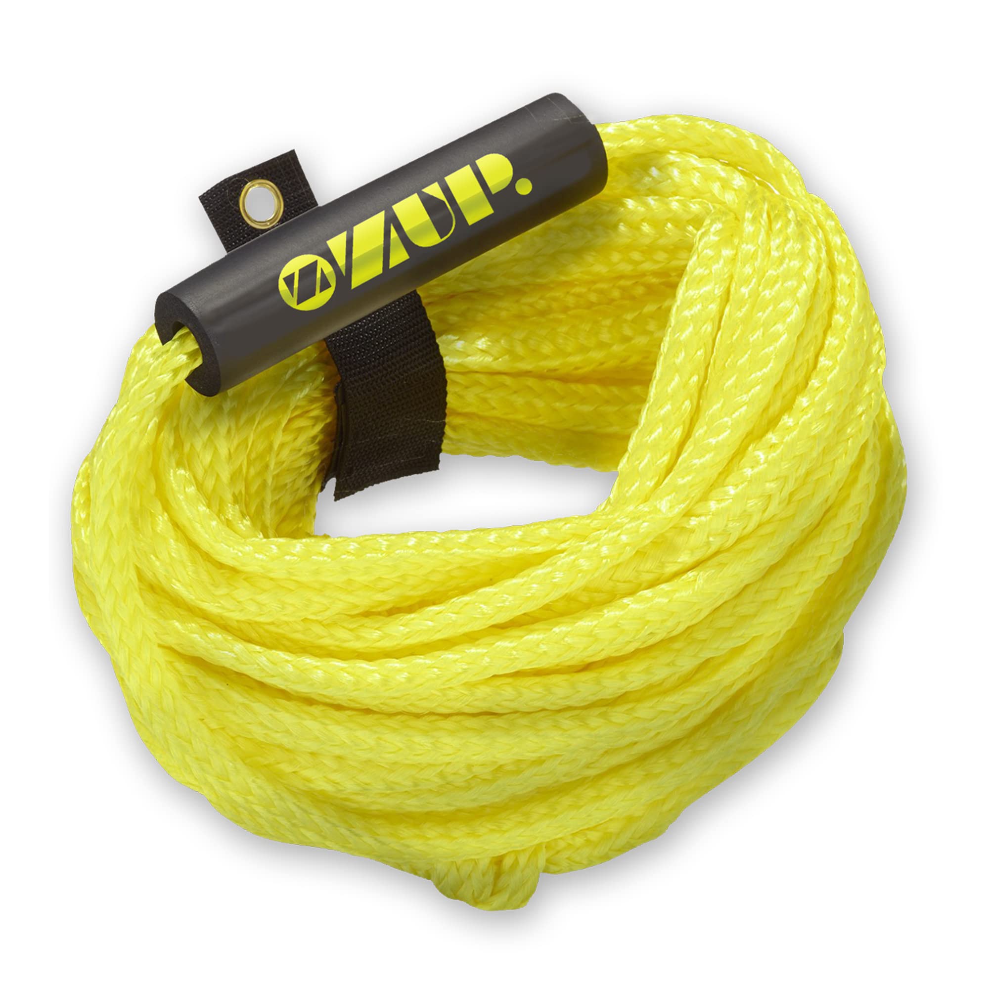 ZUP 1-4 Person Braided Tube Rope with Rope Keeper, 60' Long Tow Rope for Tubes, Water Sports, and Inflatables, 5/8
