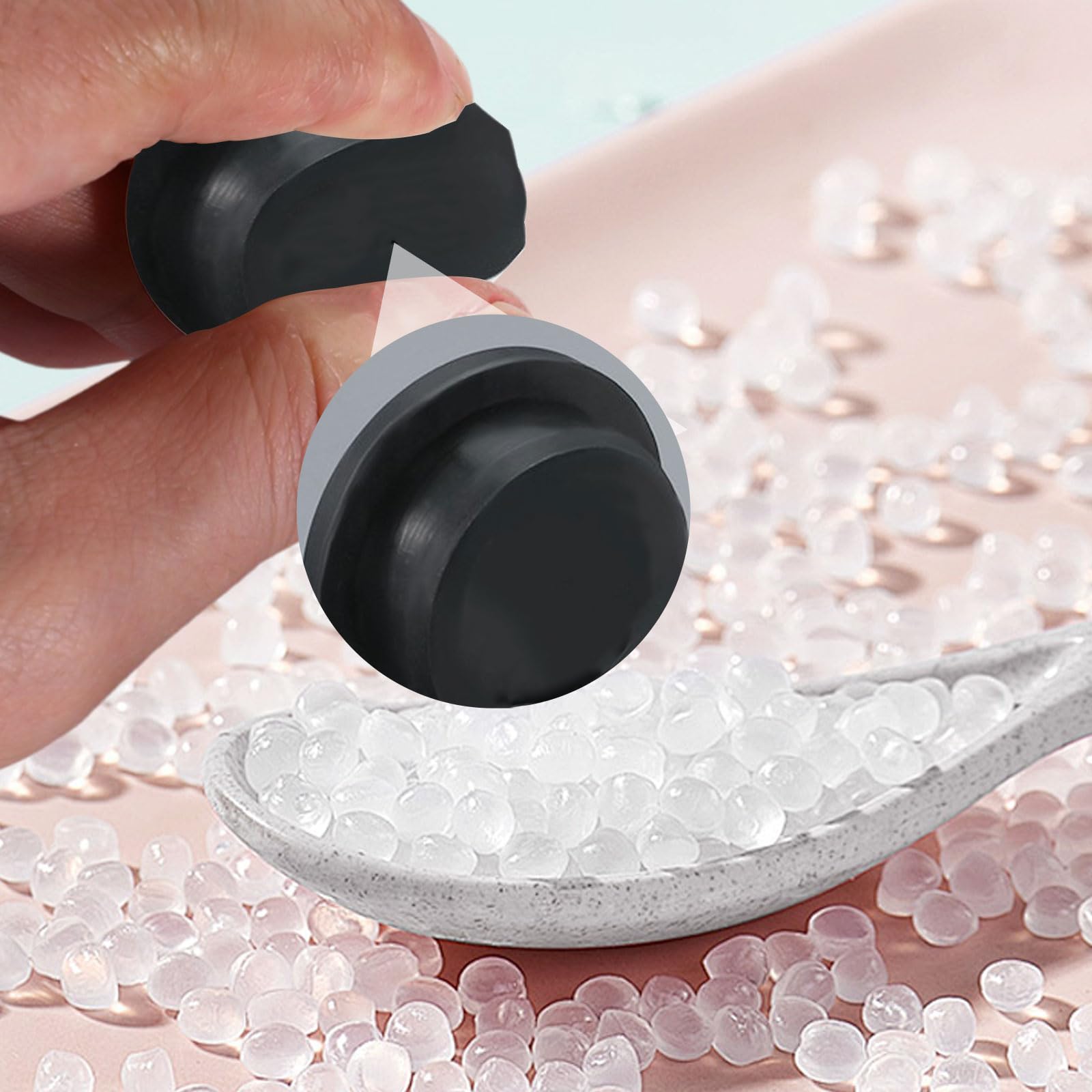 Trsnzul 80 Pièces Bouchons De Trou Cache Trou Bouchon Plastique Rond Cache Vis Capuchon Plastique Cache Pour Trou Meuble Bouchons Pour Bouteilles Et Tubes, Noir,(4/5.5/6/6.5/7.5/8/8.5/9.5mm