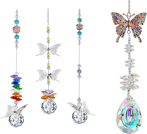 H&D HYALINE & DORA Colgante colgante de ventana con diamantes de imitación de cristal, fabricante de arco iris, árbol de Navidad, jardín, decoración