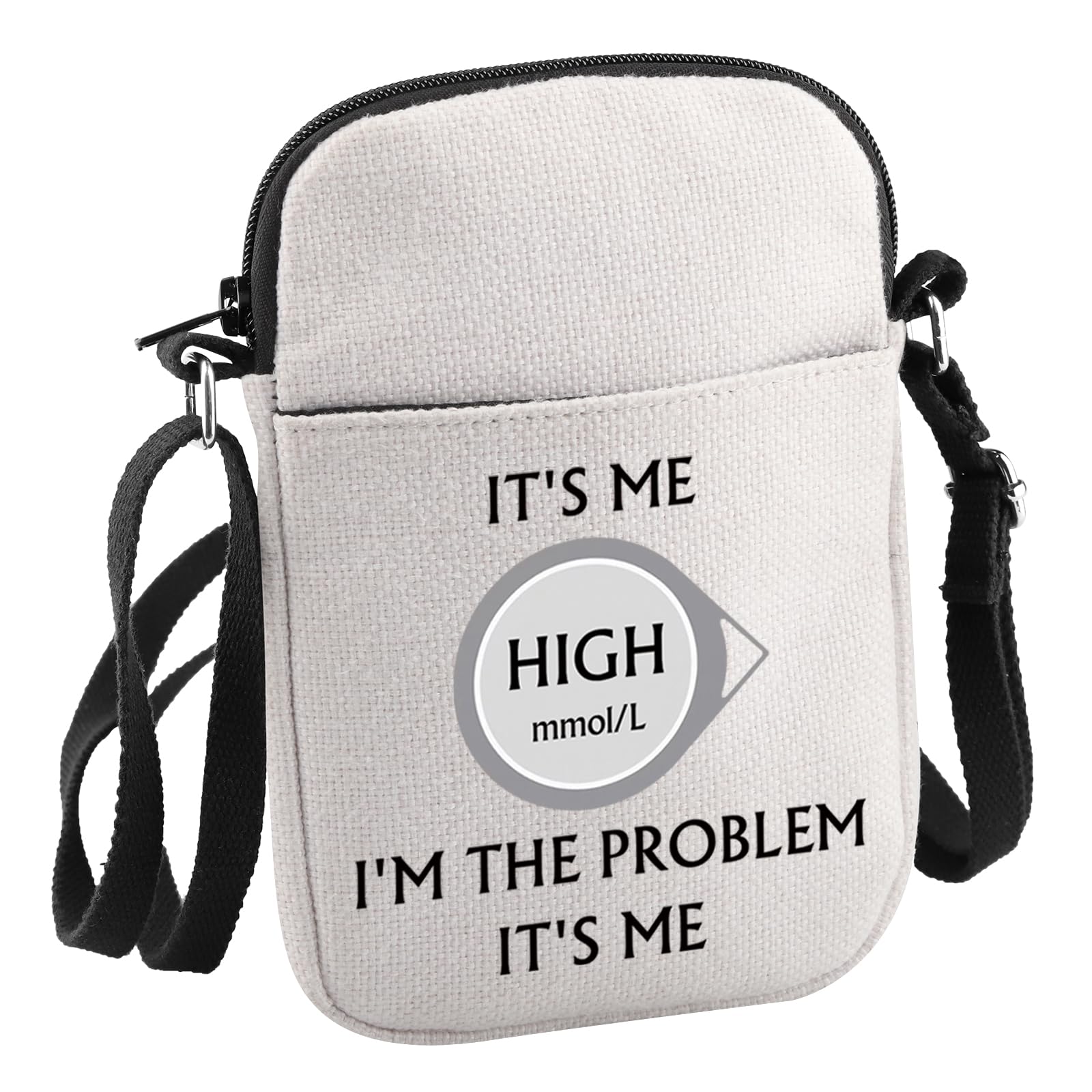 JNIAPDiabetes Awareness Gift It's Me High mmol/L I'm The Problem it's Me Crossbody Bag Diabetes Support Gift