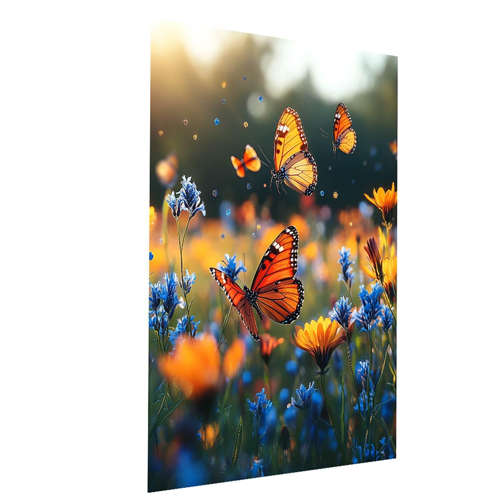Malowanie po numerach dla dorosłych i dzieci, motyl, malowanie po numerach dla dorosłych z farbą akrylową i pędzlami, kolorowe płótno do malowania, 102 x 137 cm, materiały plastyczne do dekoracji