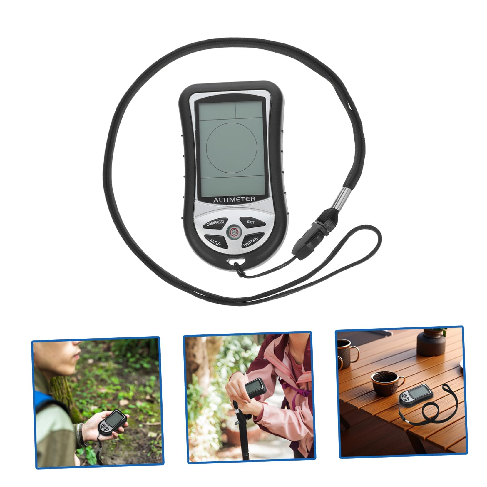 Hemobllo Barometro Digitale Portatile Per Escursione e Campeggio Misuratore Meteorologico Elettronico Termometro e Anemometro Per Attività All Aperto Strumento Esterno Pratico e Leggero