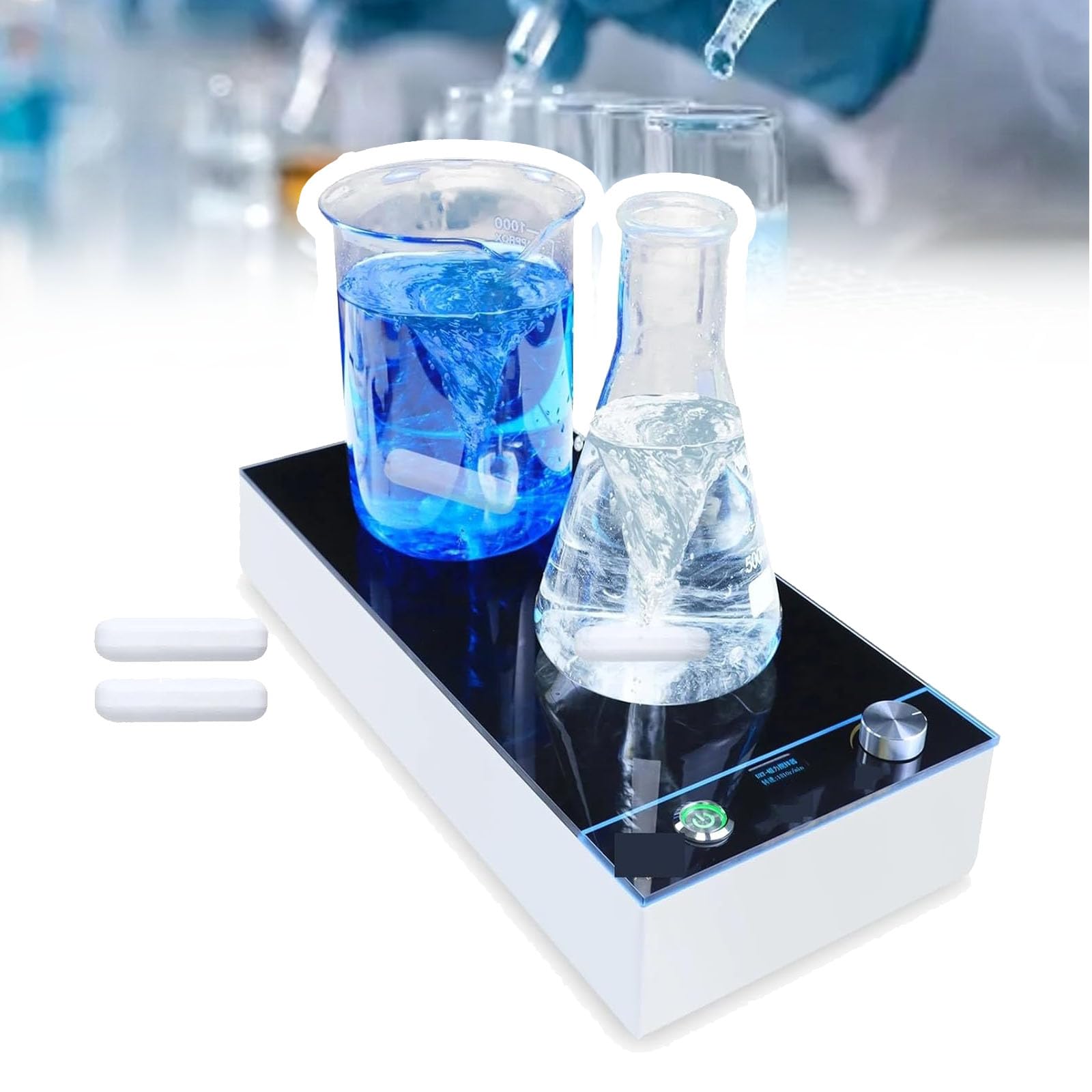 VILA SMO Digital Anti-dry-burning Magnetic Stirrer Mixer, Laboratory Mixer, Maximum 2000ml*2, 2000rpm Adjustable Stirrer Maximum, For Laboratory, Schools And Studios.