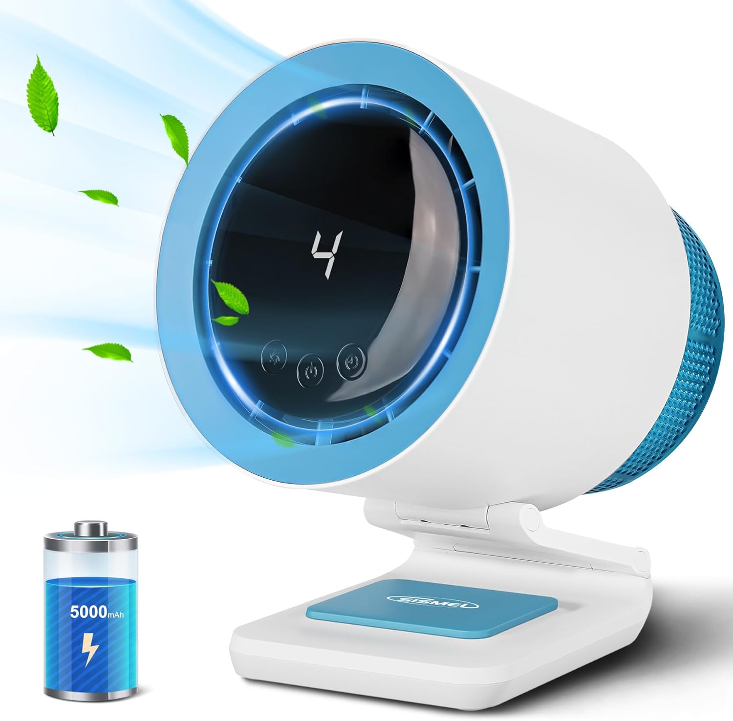 Small Desk Fan for Bedroom,Portable Fan with Air Purifier,Personal Fan with Four Different Emotions,4 Speed Adjustment,Cooling Fan for Home Office Bedroom(No Battery)