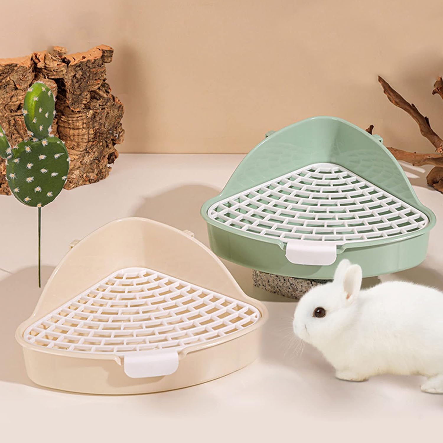 Toilet Triangular Potty Trainer Corner Litter Bedding Box Pet Pan for Hamsters Guinea Pigs Small Animal Tray