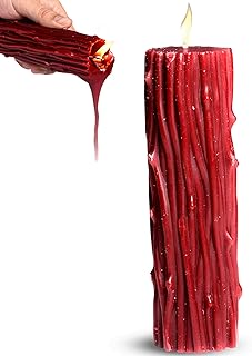 Thorn Drip Candle for Wellness and Relaxation & Romantic Candle Massage. Low Melting Point. Unscented Paraffin Body Wax. Perfect Spa Gift for Self-Care. 1 Piece, Red.
