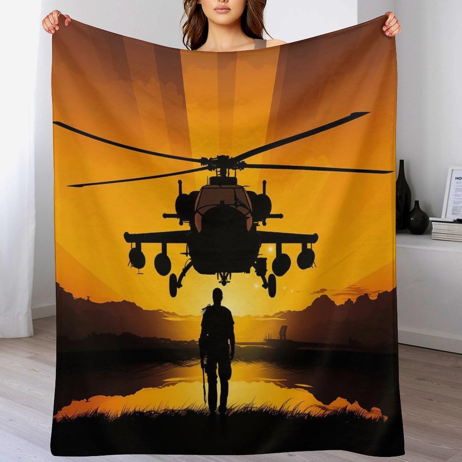 Hélicoptère couverture pour lit enfant et soirées cinéma cocooning sur le sofa familial