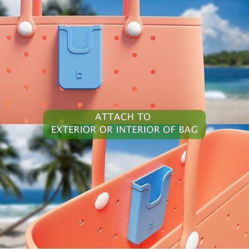 Miniatura 6 de Soporte de silicona para teléfono compatible con bolsa Bogg, accesorios de silicona suave y accesorio para bolsas de playa Bogg, tamaño genérico y